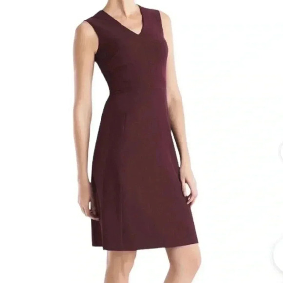 M.M Lafleur New York Rachel Dress in Burgundy Size 8 - Picture 8 of 8